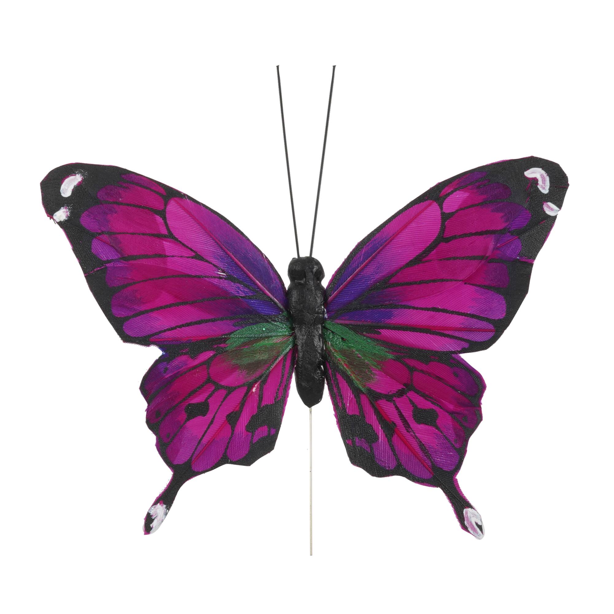 4.5" Blue & Purple Feather Butterflies, 6ct. by Ashland®